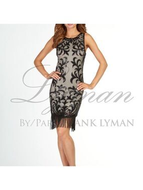 Frank Lyman Black Seqiun Dress Womens Size Small Glam Core Chic Party Cocktail